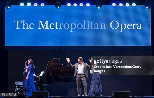 American baritone Nathan Gunn performs , with mezzo-soprano Isabel Leonard and American soprano Janai Brugger, during the seventh annual,...