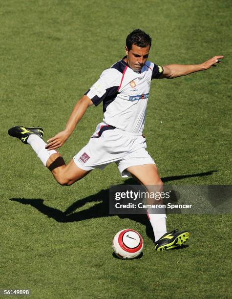 Ross Aloisi of Adelaide United in action during the round 12 A-League match between the Central Coast Mariners and Adelaide United at Central Coast...