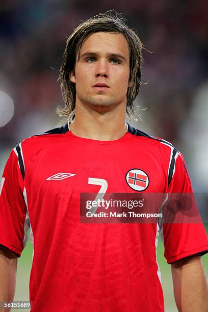 Kristofer Haestad of Norway before the World Cup 2006 playoff match between Norway and The Czech Republic at the Ullevaal stadium on November 12,...