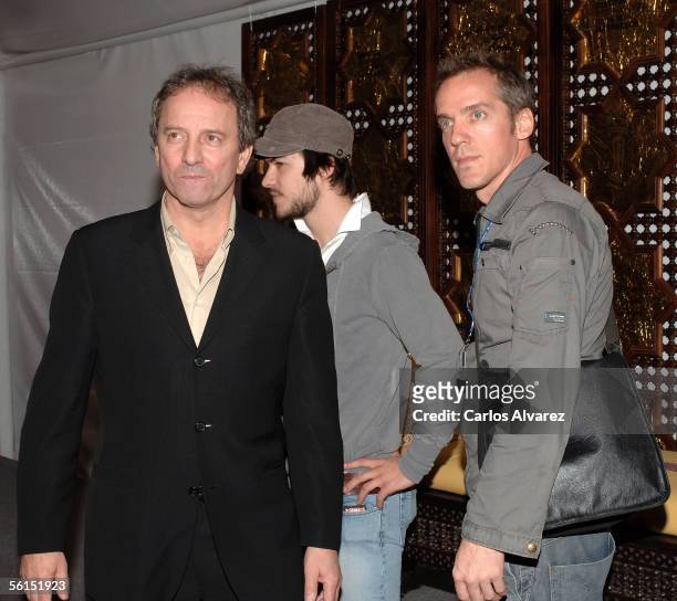 Actor Michael Cote, actor Marc Andre Grondin, and director Jean Marc Vallee attend the photocall for "CRAZY" during day 3 of Marrakesh International...