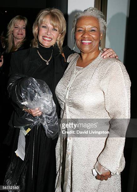 Ilene Graff and Barbara Morrison pose at the party following the Actor's Fund S.T.A.G.E. Too Tribute: Hooray For Love celebrating the music of Harold...