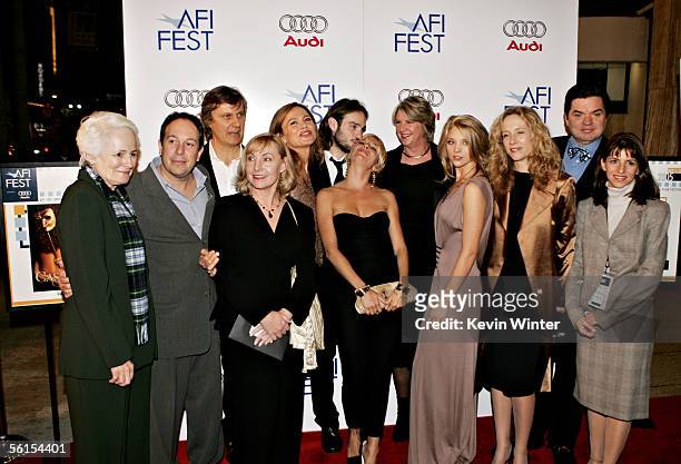Director and CEO of the American Film Institute Jean Picker Firstenberg, producer Mark Gordon, Director Lasse Hallstrom, producer Leslie Holleran,...