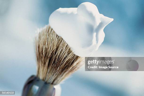 shaving brush and cream - shaving cream stock pictures, royalty-free photos & images