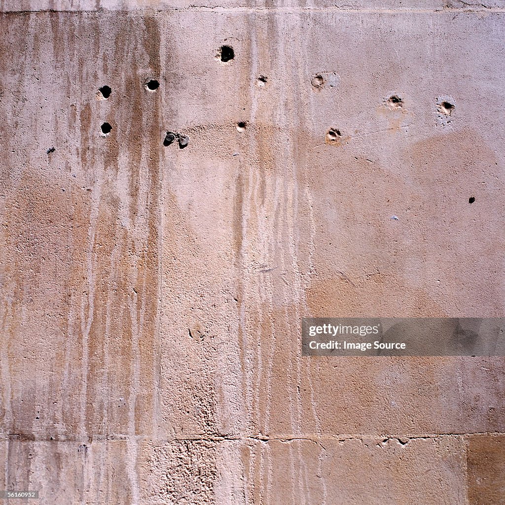Holes in concrete wall