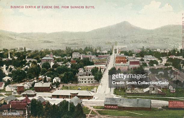 Business Center from Skinners Butte, Eugene, Oregon, 1911.