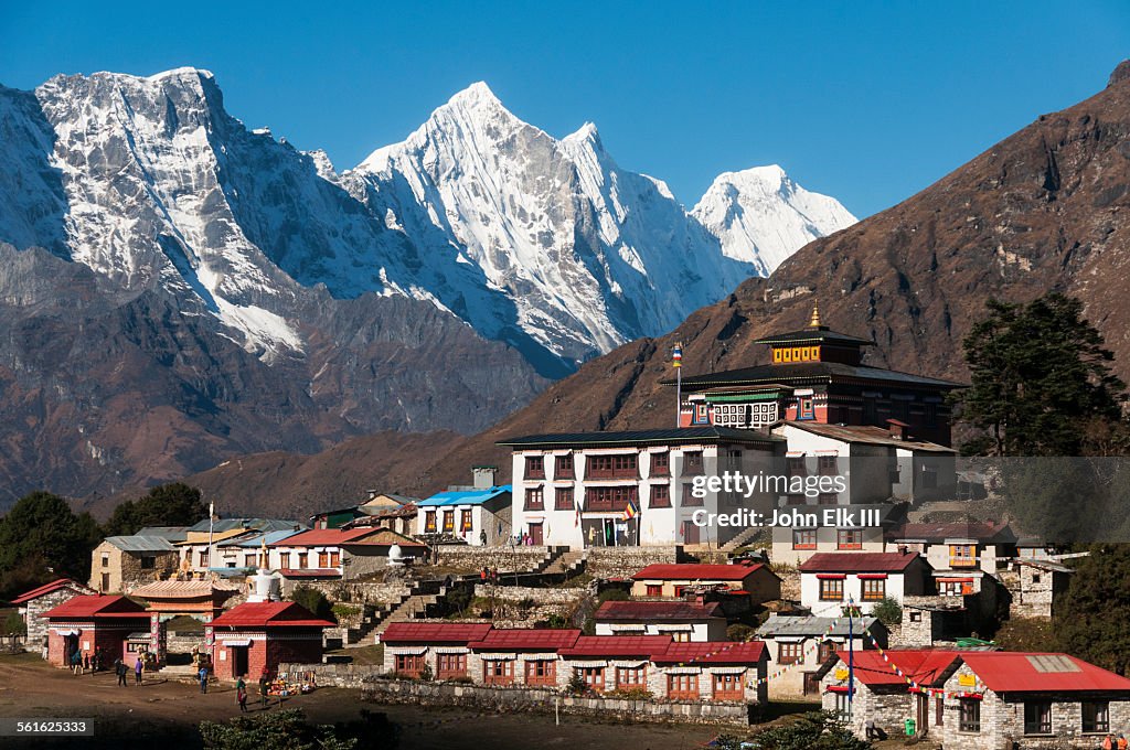 Tengboche Monastery with Kantega massif