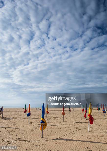 deauville, france - deauville beach stock pictures, royalty-free photos & images