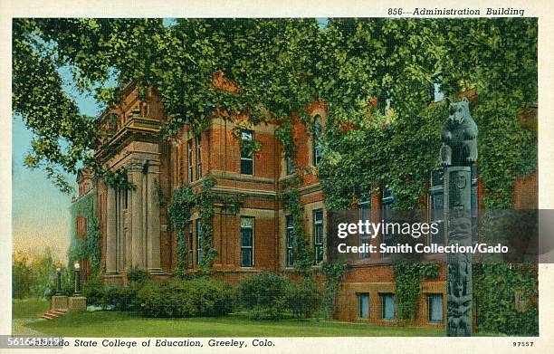 Administration Building of Colorado State College of Education in Greeley, Colorado, 1943.