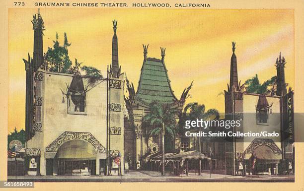 Graumans Chinese Theater, Hollywood, California, 1945.