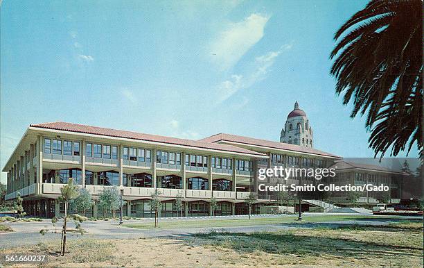 The Graduate School of Business building at Stanford University, California, 1945.