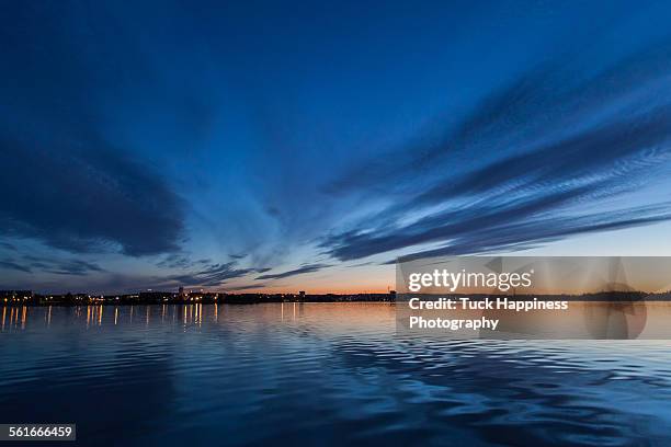 summer night clouds - summer evening stock pictures, royalty-free photos & images