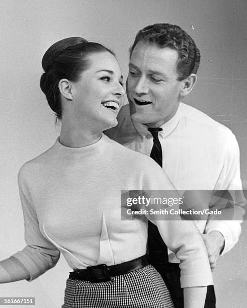 Pamela Blake and Stu Klitsner appearing at the on Broadway Theatre in the record breaking stage comedy 'Under the Yum Yum Tree,' April 3, 1964.