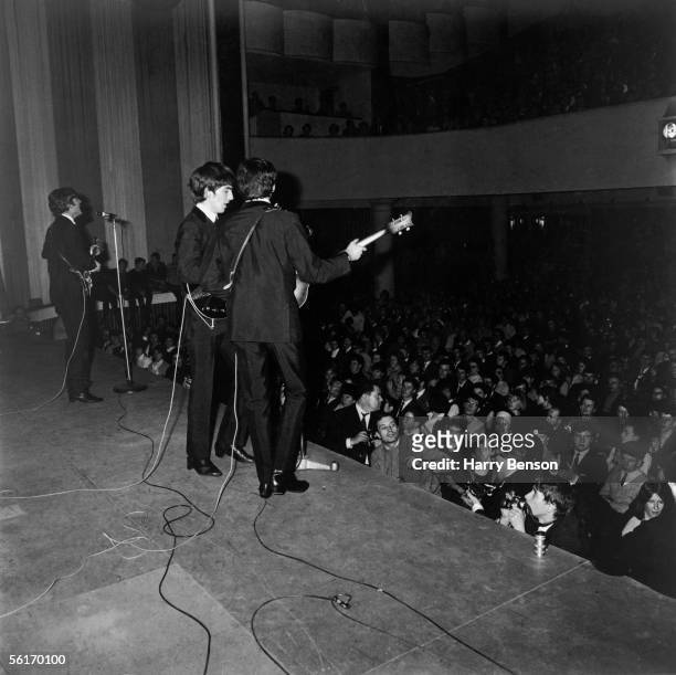 British pop group The Beatles performing at the Paris Olympia, 16th January 1964.