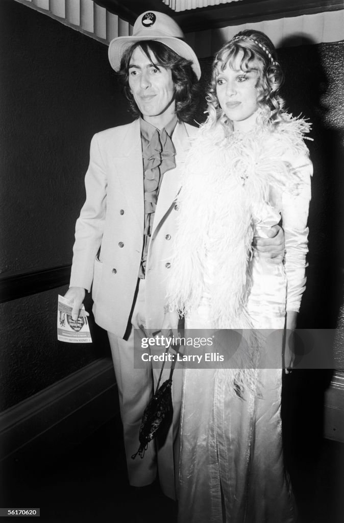 George Harrison of the Beatles and his wife Patti Boyd arrive at the ...