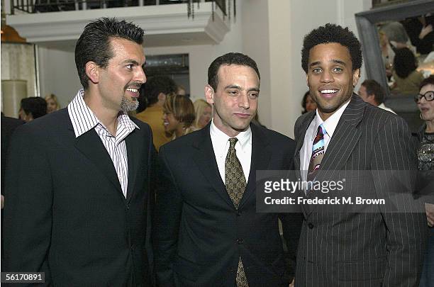 Actor Oded Fehr, producer Ethan Reiff and actor Michael Ealy attend the after party for the Showtime premiere of "Sleeper Cell" at the Eurochow...