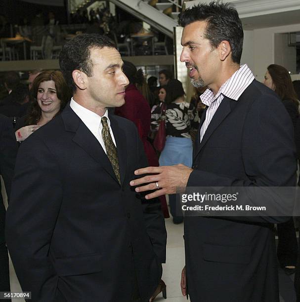 Producer Ethan Reiff and actor Oded Fehr attend the after party for the Showtime premiere of "Sleeper Cell" at the Eurochow Restaurant on November...
