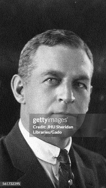 Robert Granville Campbell, portrait photograph with signature, shoulders up, three-quarter view, c45 years of age, 1921.