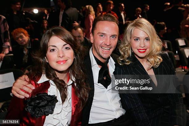 Actress Bianca Hein, actor Hubertus Regout and actress Lara-Isabelle Rentinck attend the screening of the SAT.1 television film "Die Luftbruecke" on...