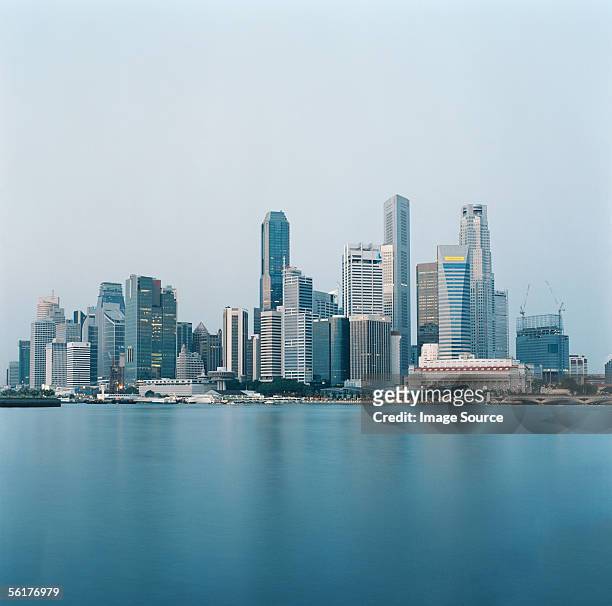 singapore skyline - singapore stock-fotos und bilder