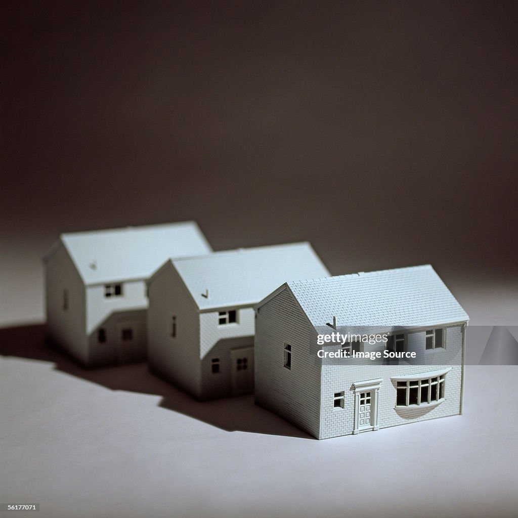 Row of model houses