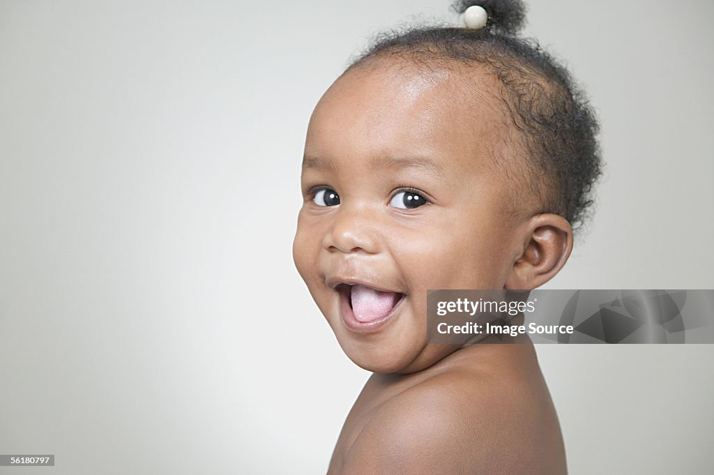 Portrait of an african american baby