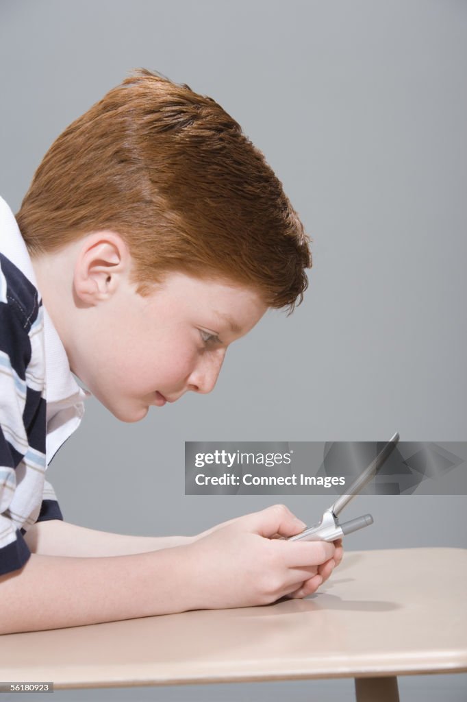 Boy Send Msg Boy Sending A Text Message High-Res Stock Photo - Getty Images