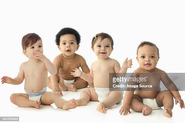 four babies - four people bildbanksfoton och bilder