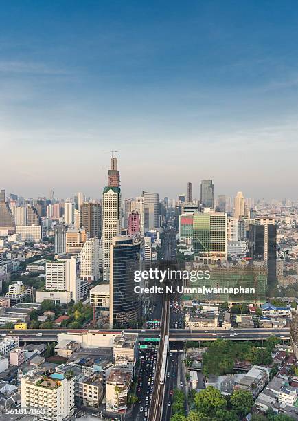 arial view of bangkok city - arial city stock pictures, royalty-free photos & images