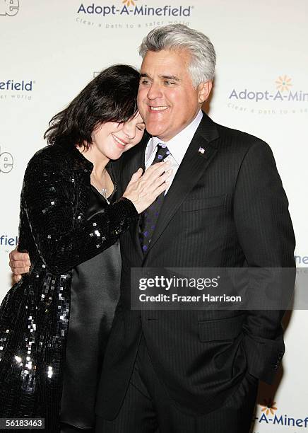 Television personality Jay Leno and wife Mavis Nicholson attends the Fifth Annual Adopt-A-Minefield Gala night held at the Beverly Hilton Hotel on...