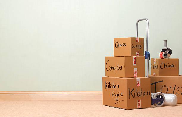 Where to Buy Moving Boxes in South Africa? 4 moving boxes landscape with copy space