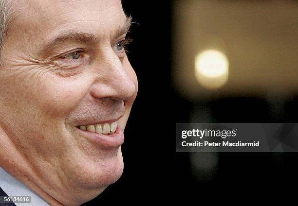 Prime Minister Tony Blair Leaves Downing Street To Face Questions In