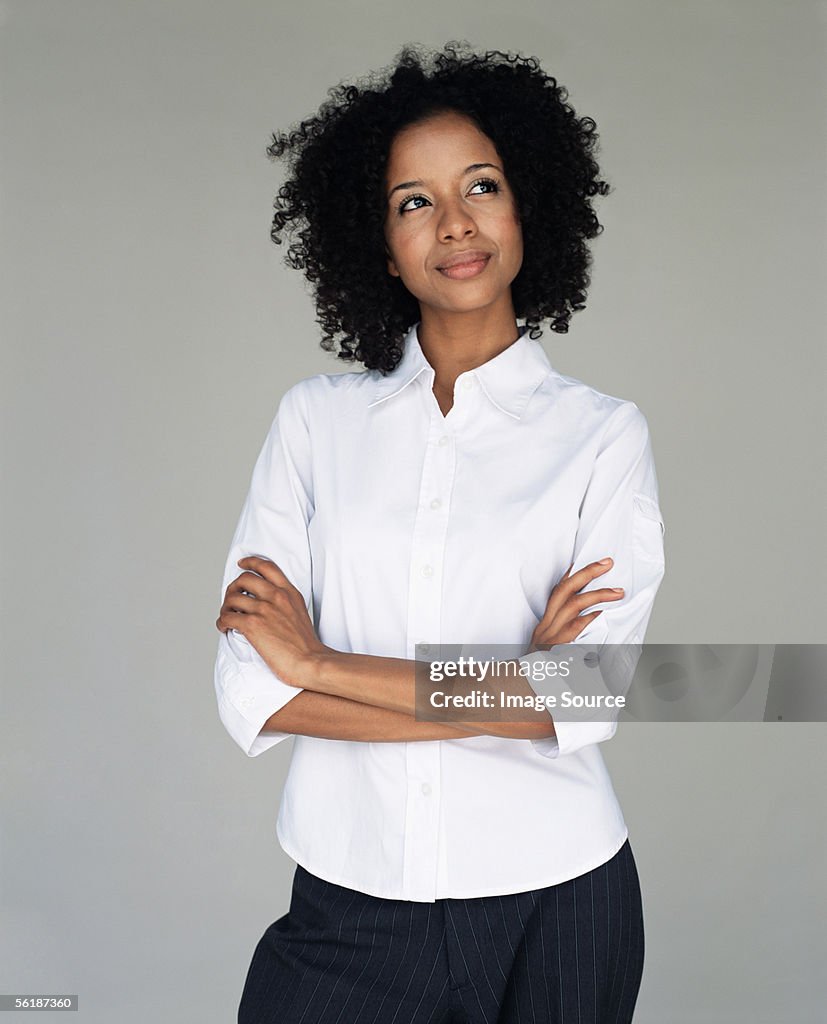 Office worker daydreaming