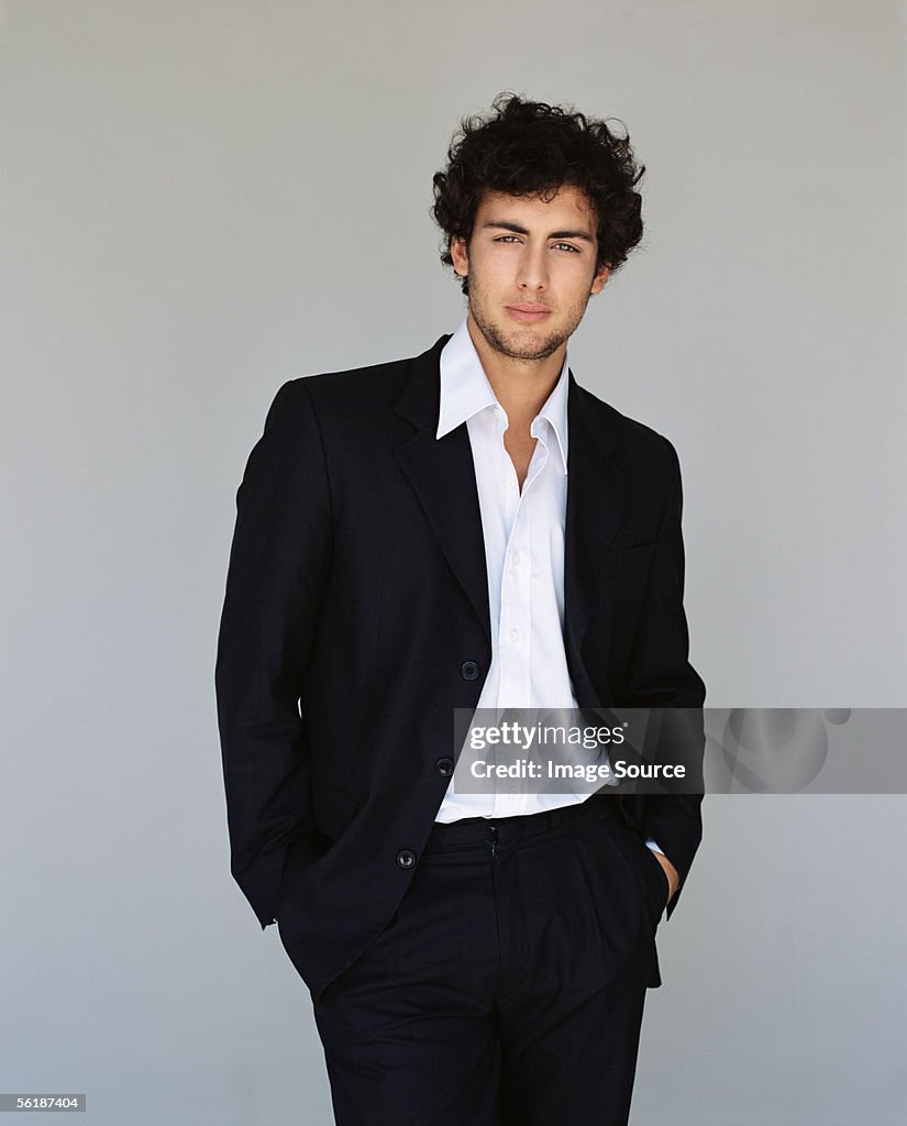 Young man in a suit