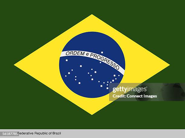 federative republic of brazil - brasilianische-flagge stock-fotos und bilder