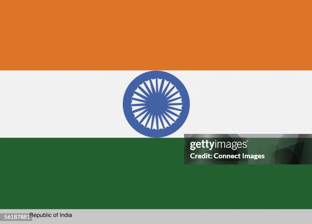 republic of india - indische flagge stock-fotos und bilder