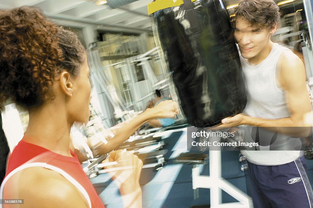 Woman boxing