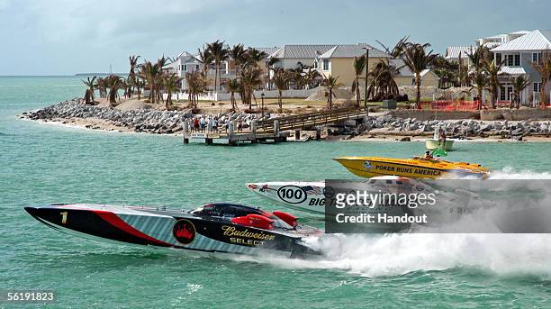 David Scott of Edwardsville, Illinois leads Big Thunder at the starting flag during the first of three race days at the Key West World Championship...