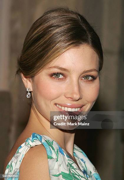 Actress Jessica Biel attends the "Gucci Spring 2006 Fashion Show Benefitting The Childrens Action Network" at Michael Chow's residence November 17,...