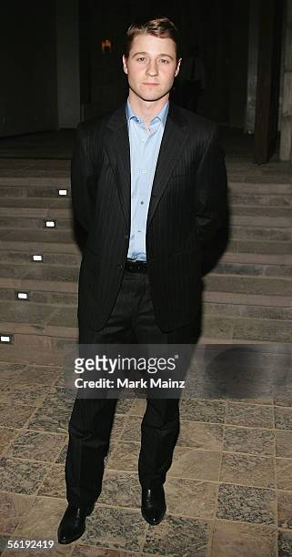 Actor Benjamin McKenzie attends the "Gucci Spring 2006 Fashion Show Benefitting The Childrens Action Network" at Michael Chow's residence November...