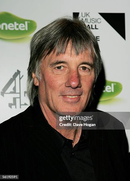 The Kinks member Mick Avory arrives at the live final of the UK Music Hall Of Fame 2005, the culmination of the two-week Channel 4 series looking at...