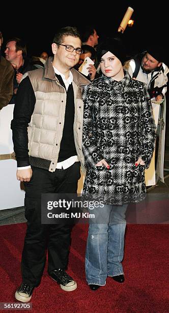 Personalities Kelly and Jack Osbourne arrive for the live final of the UK Music Hall Of Fame 2005, the culmination of the two-week Channel 4 series...