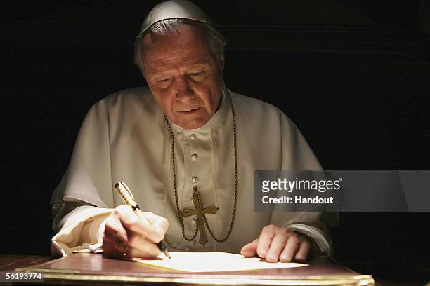 In this handout image released by RAI TV Press Office on November 17 Actor Jon Voight is pictured during the filming of "John Paul II."