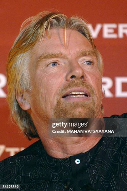 Chairman and Founder of The Virgin Group of companies Briton Sir Richard Branson delivers the MadhavRao Scindia Memorial lecture in New Delhi, 17...