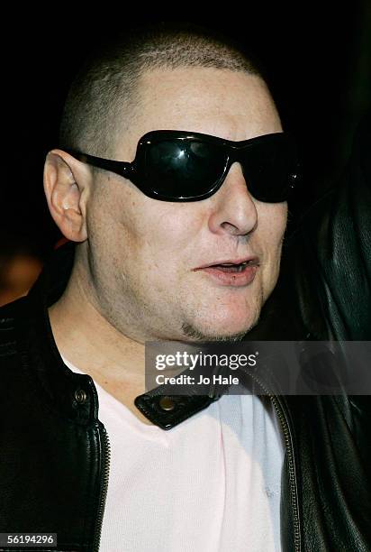 Musician Shaun Ryder arrives at the live final of the UK Music Hall Of Fame 2005, the culmination of the two-week Channel 4 series looking at...