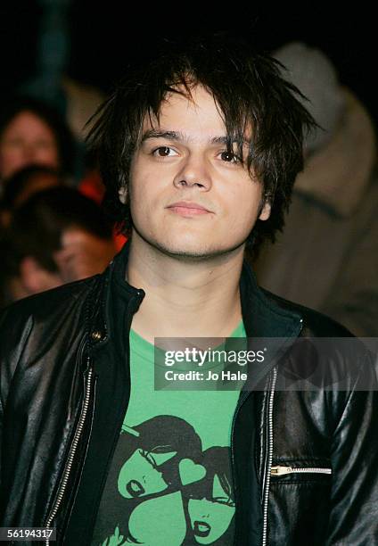 Musician Jamie Cullum arrives at the live final of the UK Music Hall Of Fame 2005, the culmination of the two-week Channel 4 series looking at...