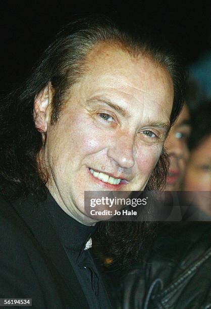 Musician Dave Davies of The Kinks arrives at the live final of the UK Music Hall Of Fame 2005, the culmination of the two-week Channel 4 series...