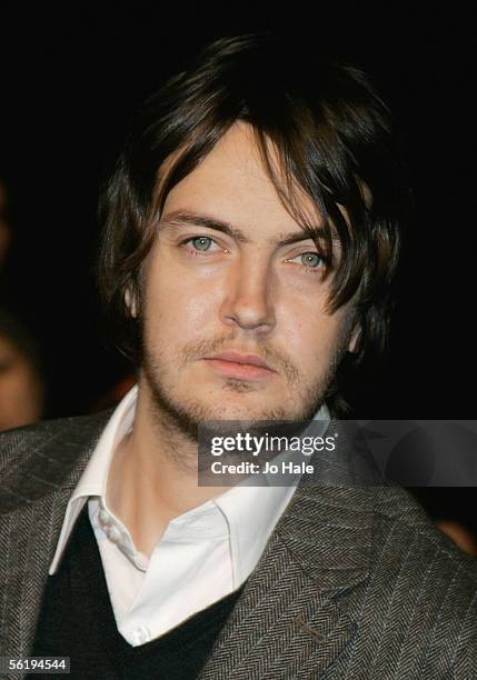 Musician James Stelfox of Starsailor arrives at the live final of the UK Music Hall Of Fame 2005, the culmination of the two-week Channel 4 series...