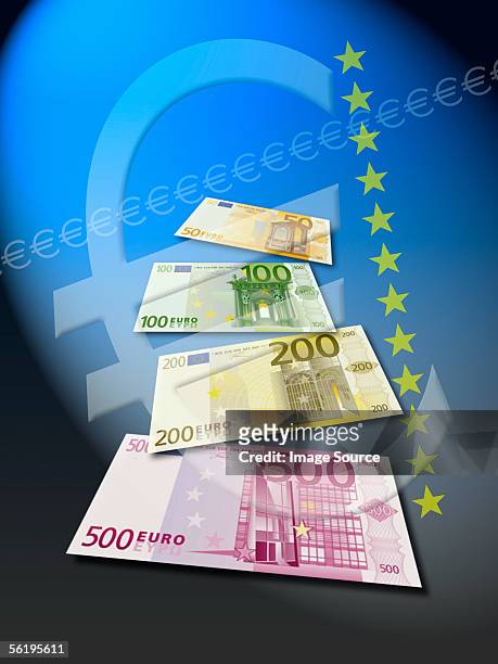 euro - two hundred euro banknote stock pictures, royalty-free photos & images