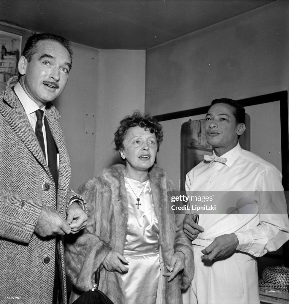 Eddie Barclay, Edith Piaf and Henri Salvador. Pari