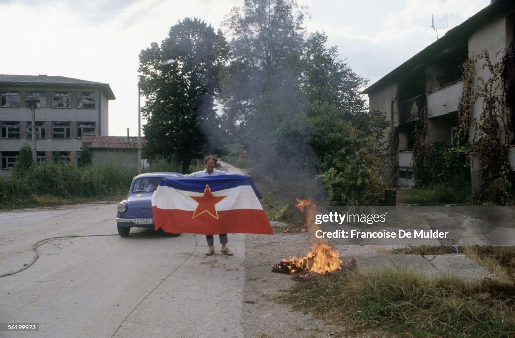 War of Bosnia-Herzegovina. Bosnian partisan going